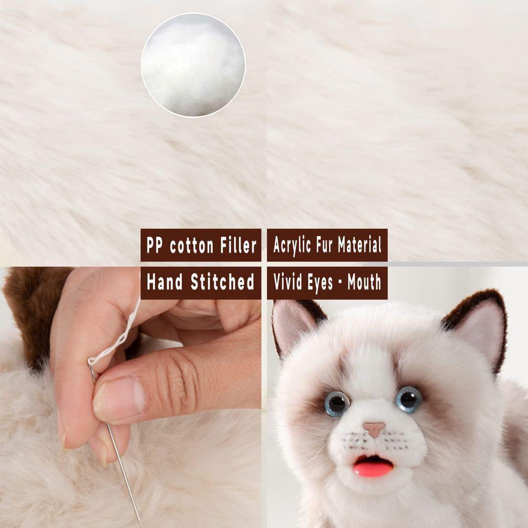 ★動物のぬいぐるみ インタラクティブなラグドール猫 誕生日 記念日 プレゼント