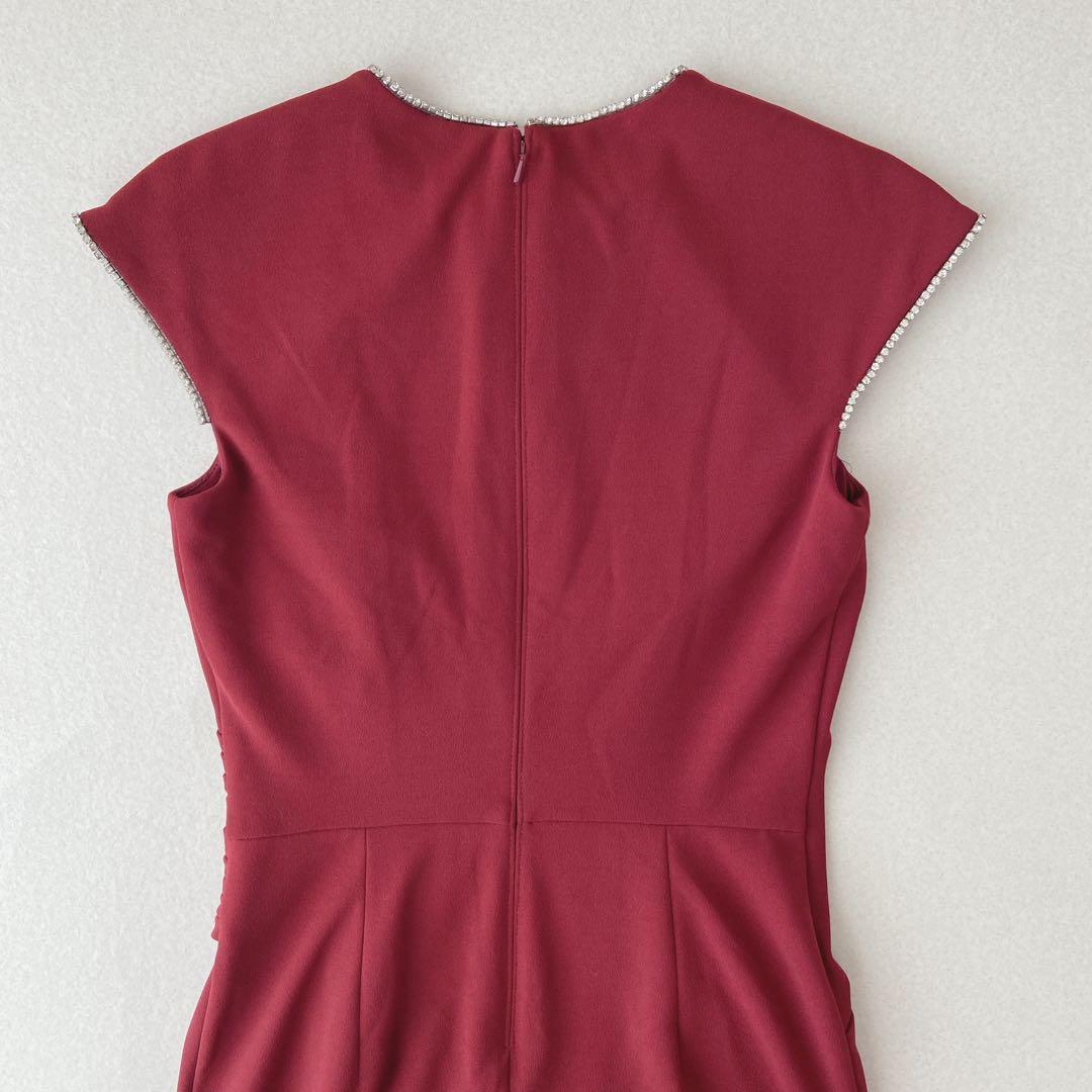 TADASHI SHOJI タダシショージ ワインレッドタイトドレス 2020年