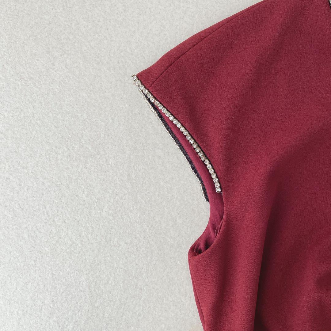 TADASHI SHOJI タダシショージ ワインレッドタイトドレス 2020年