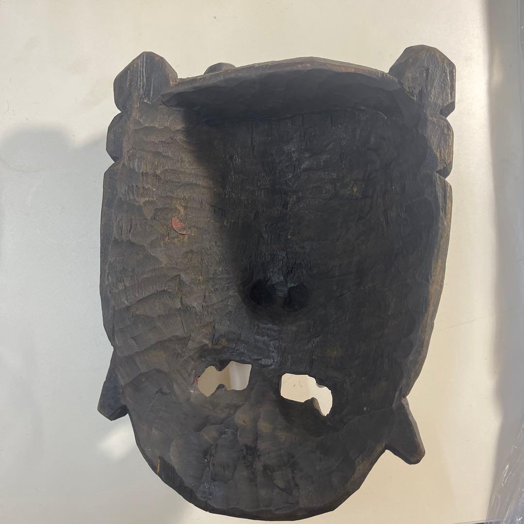 お面 魔除け 手彫り チベット仏教