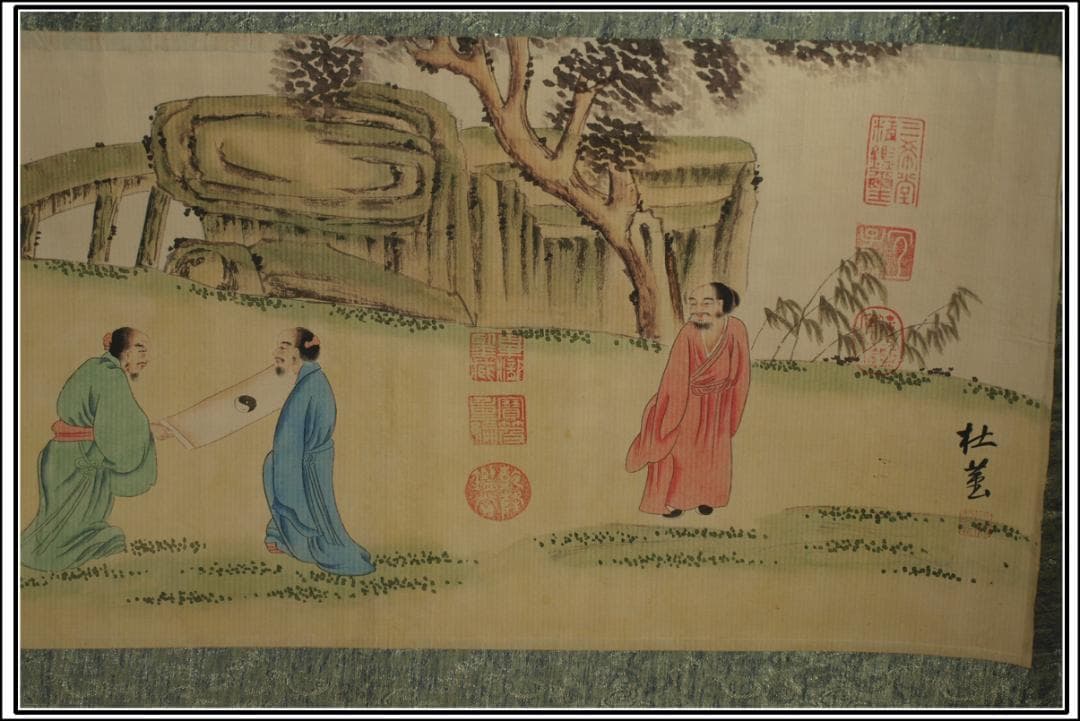 中国明時代の掛軸 激安骨董品 肉筆保証 博物館 古美術 BD459A11-6