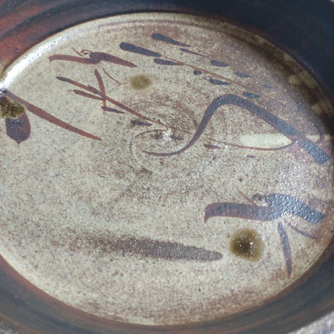 絵唐津 菓子皿 在銘『柳に燕』茶道具