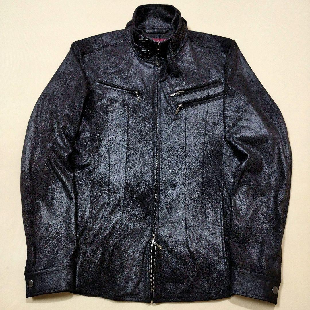 トルネードマート マイクロフェイクスエードライダースジャケット ムラ