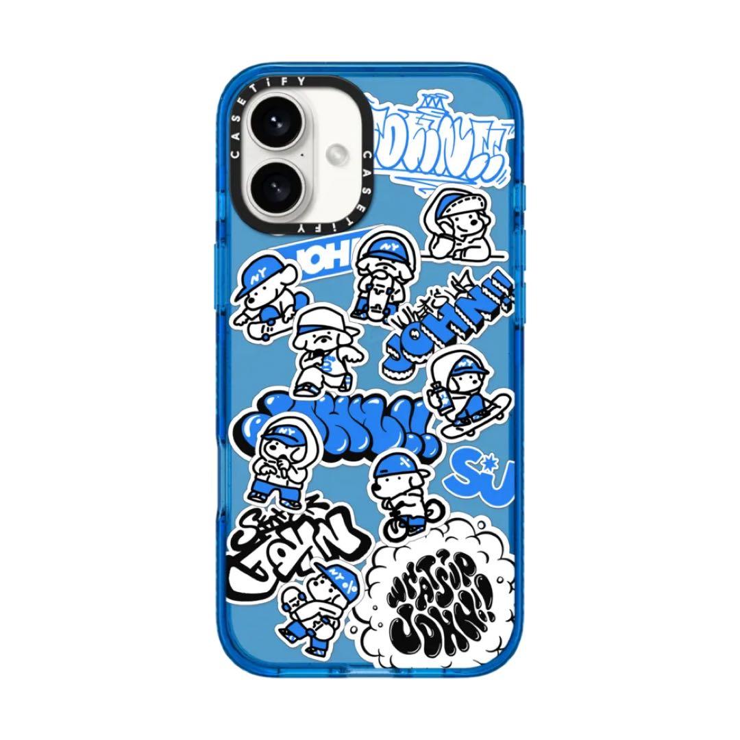 Casetify スマホケース ステッカー風 青 iPhone 16 Plus - メルカリ
