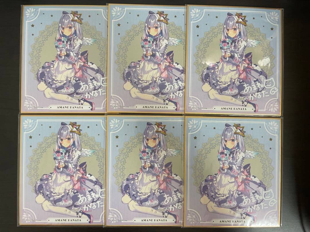 天音かなた 色紙 カントリーマアム 6枚セット 天音かなた×TOWER RECORDS」