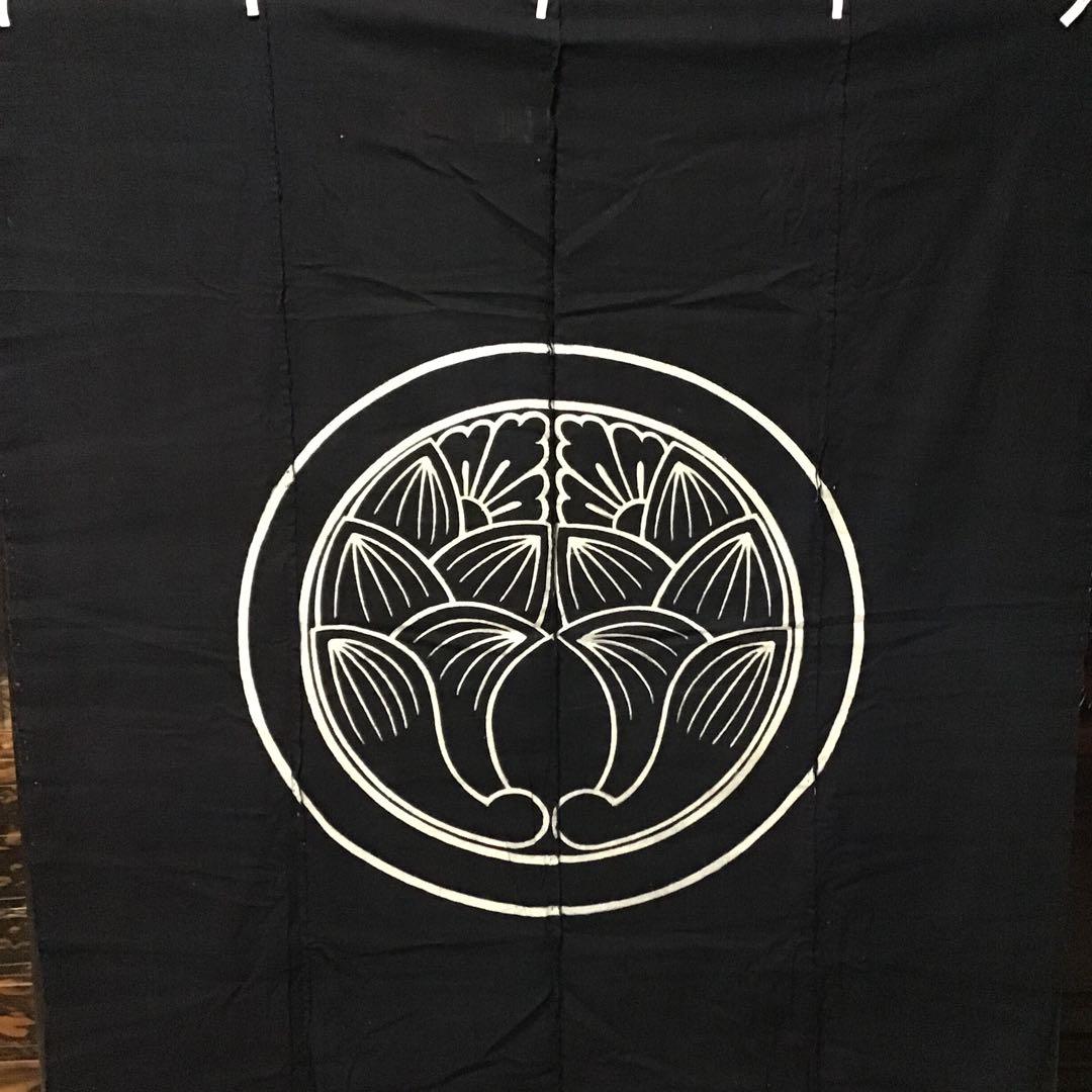 古布藍染め木綿布団表地、４１０