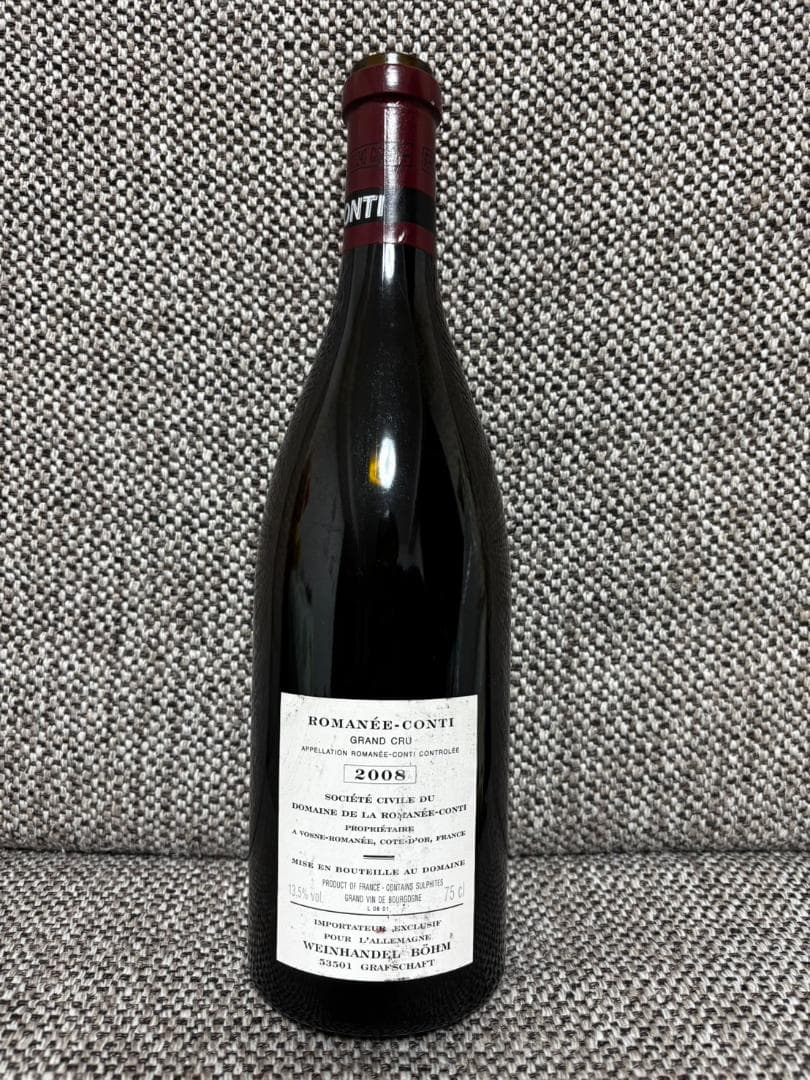 DRC】ROMANÉE-CONTI 2008 赤ワイン 空瓶 - メルカリ