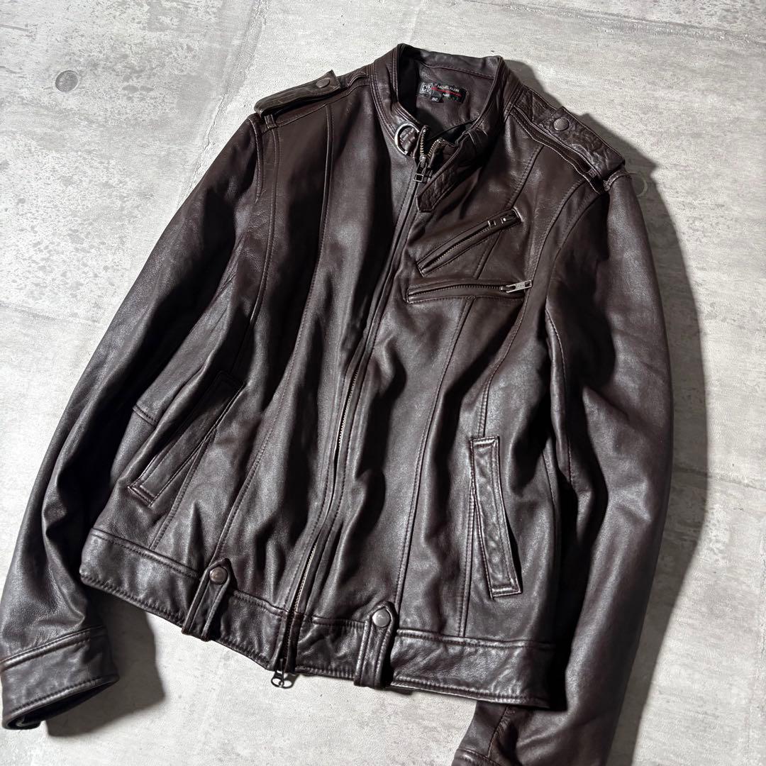 archive grunge leather jacket y2k black ジャケット・アウター y2k