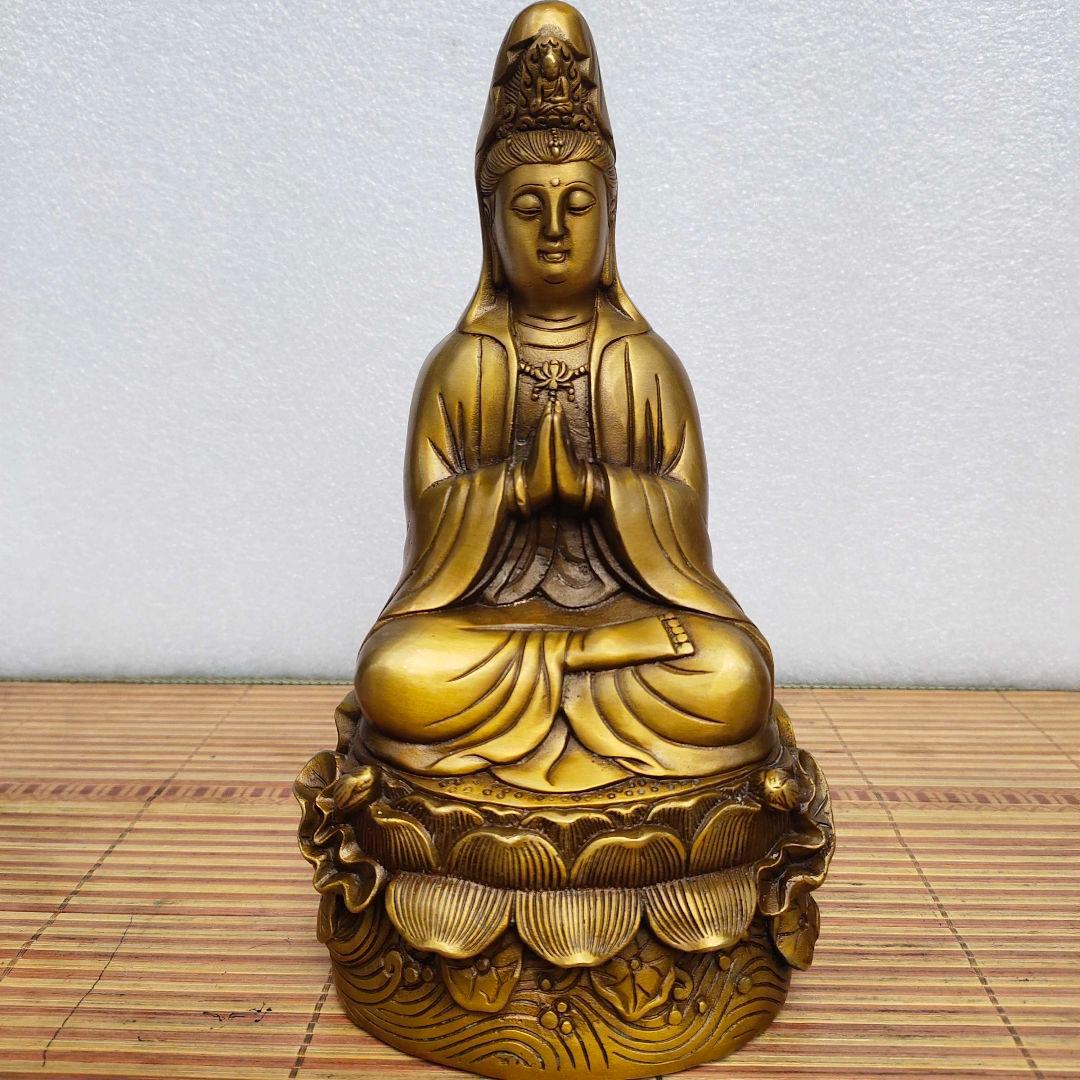 地蔵 菩薩 観音 銅製 仏像 彫刻 置物 開運 風水