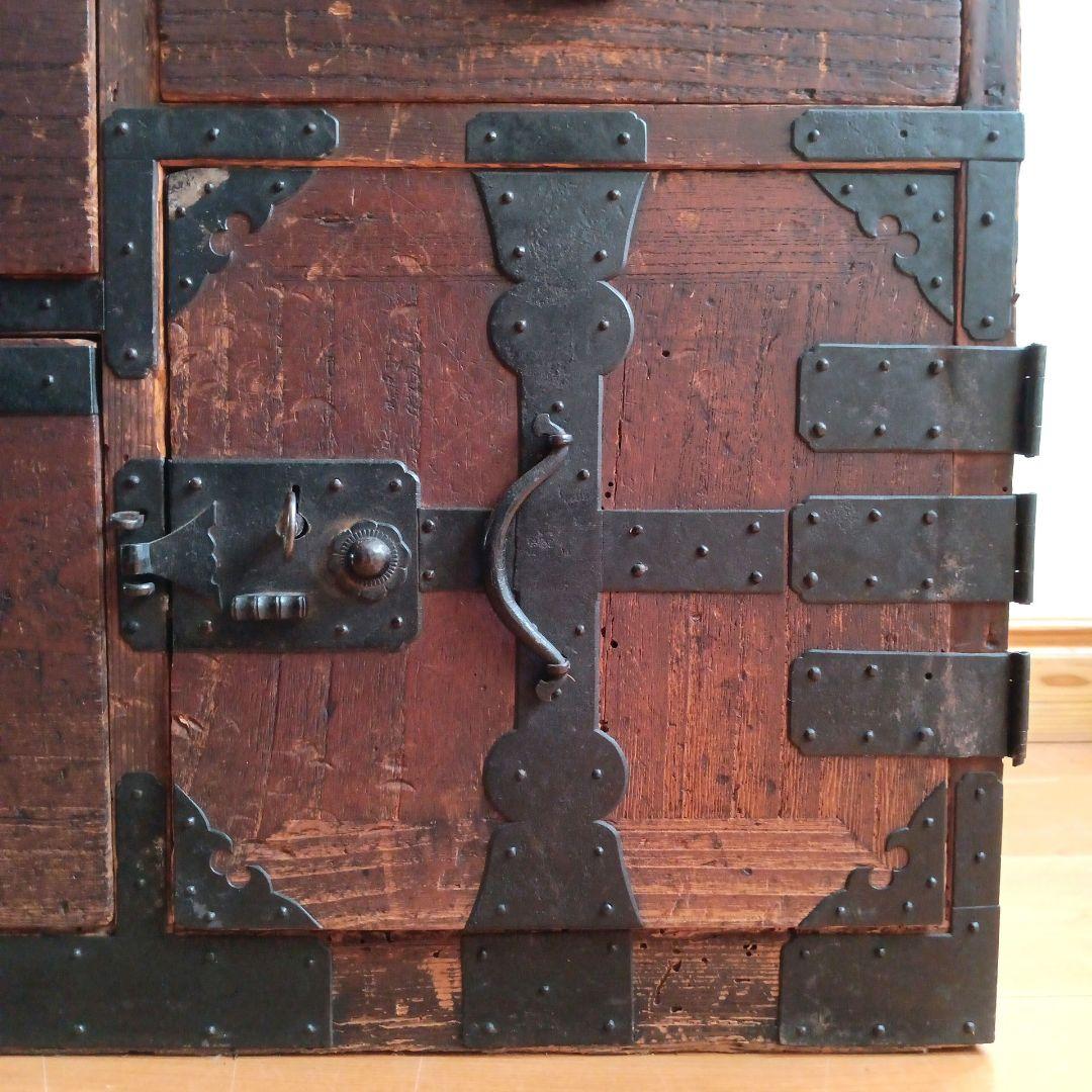 幕末〜明治初期頃 帳場箪笥 商家用／鉄金具多数／書き印あり - メルカリ