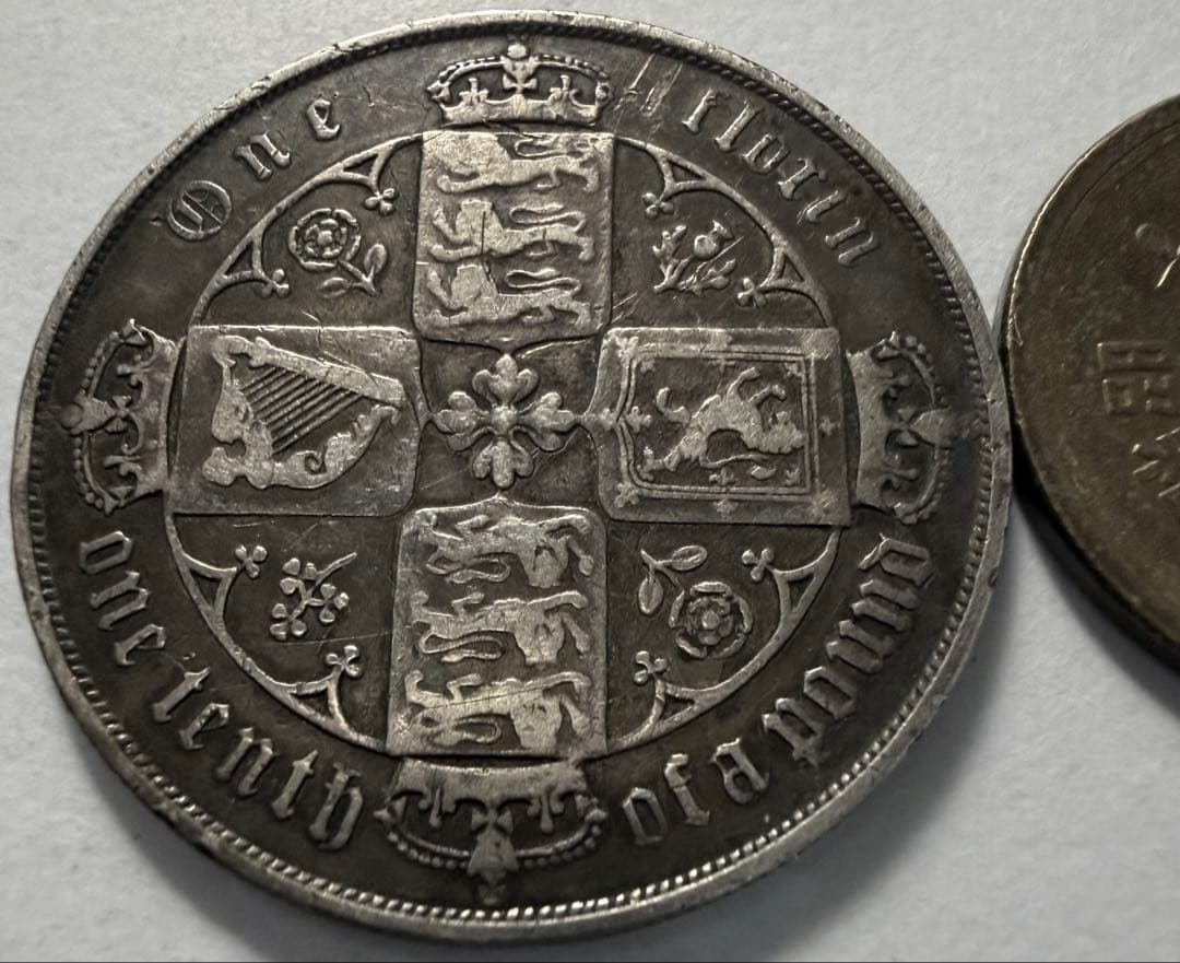 イ*レ様 1880年英国 ゴシックフローリン銀貨ヴィクトリア女王(mdccclx