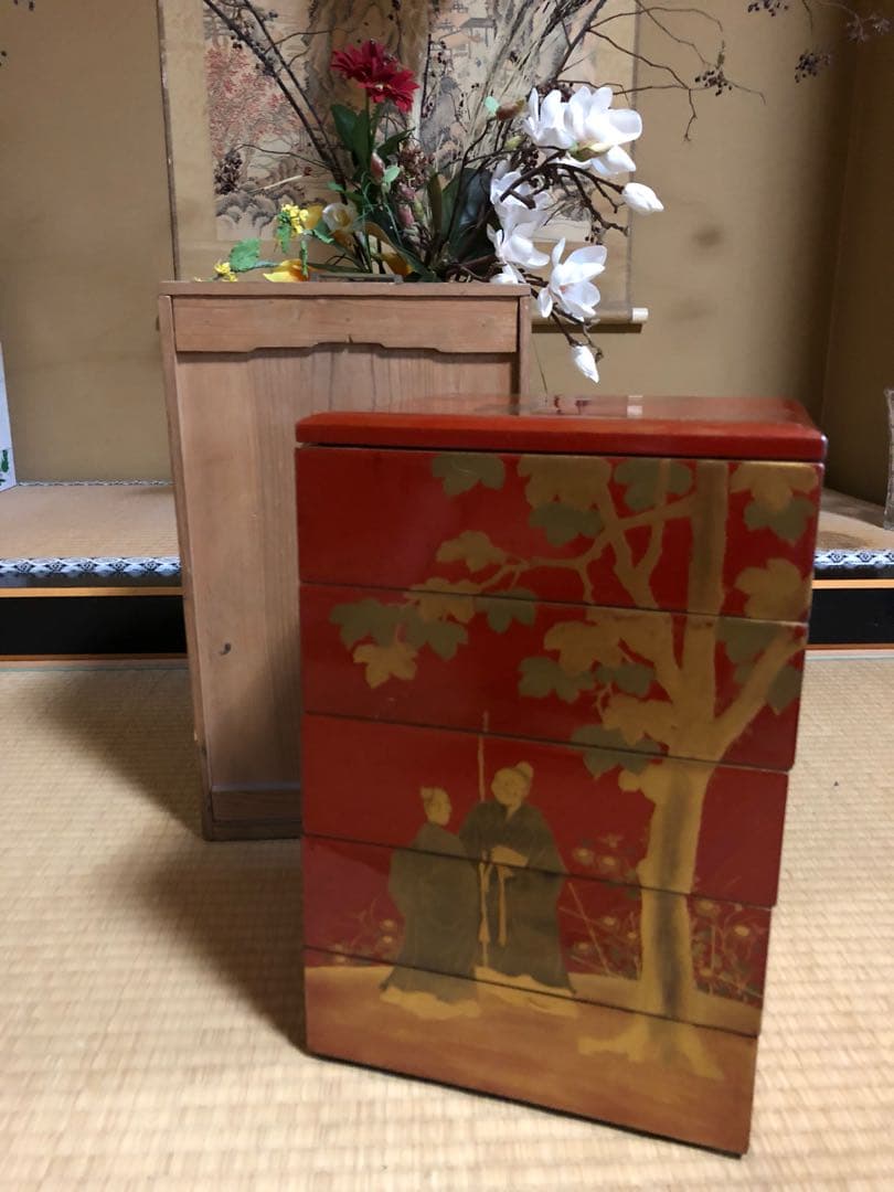 骨董品 五段重箱