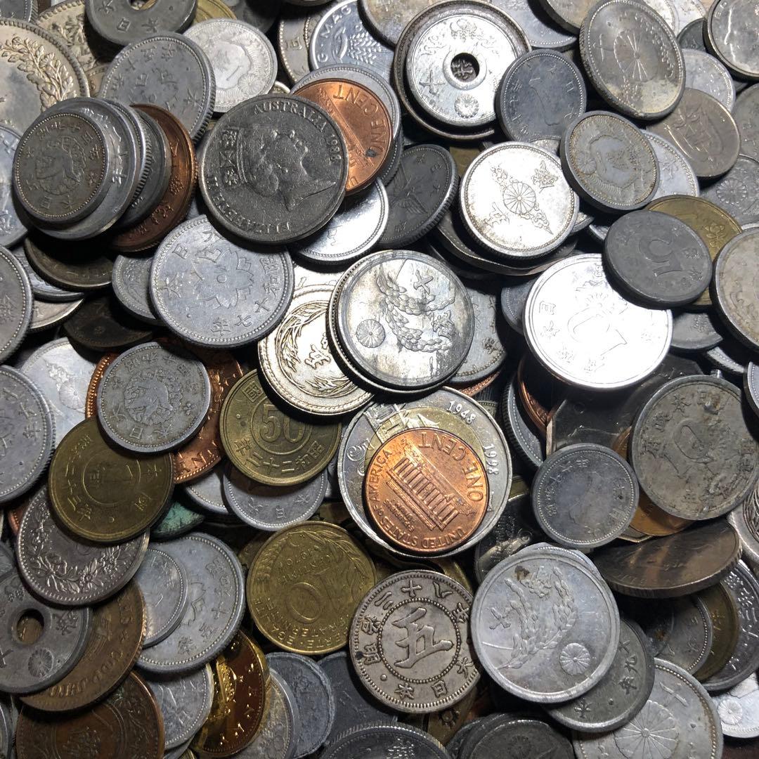 Z古銭まとめて 1.2KG 日本古銭 銅貨 大量 近代 硬貨 貨幣 雑銭中国
