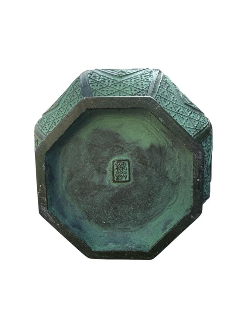 青銅 饕餮紋銅瓶 銅花瓶 銅花入 置物 壺 インテリア