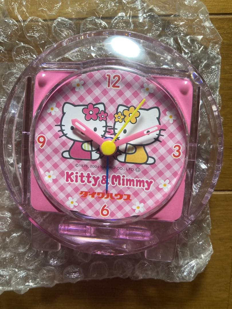 非売品(2004年製)ハローキティ「Kitty＆Mimmy」アラームクロック