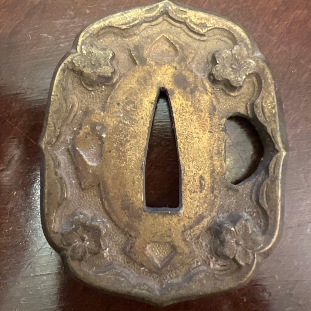 大日本帝国 陸軍 九五式軍刀 下士官軍刀 曹長刀 初期型 真鍮製 極厚 鐔 鍔