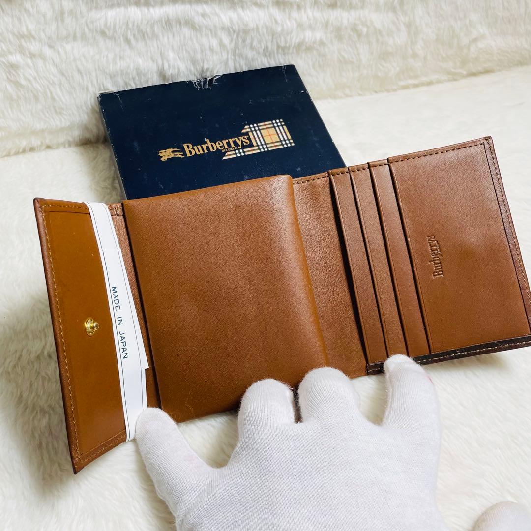 新品未使用 箱付 正規品 BURBERRY 折り財布がま口財布 ノバチェック