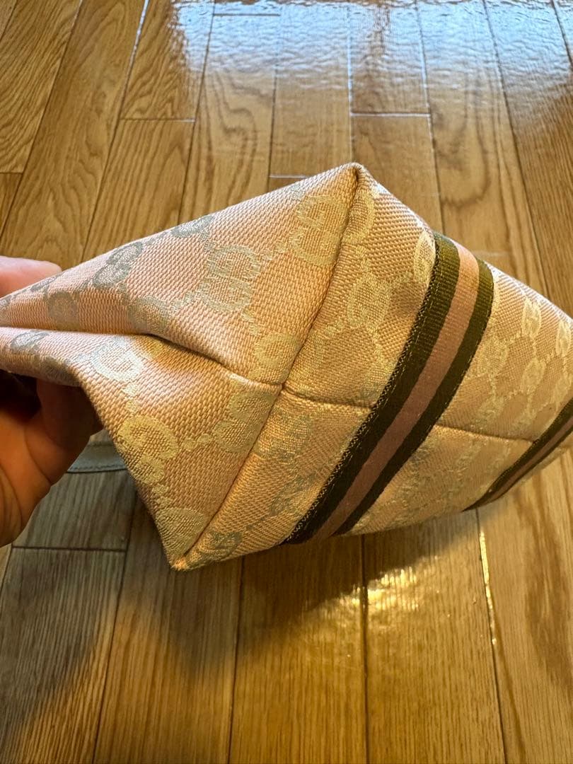 GUCCI シェリーライン ハンドバッグ ミニ ピンク チャーム付き