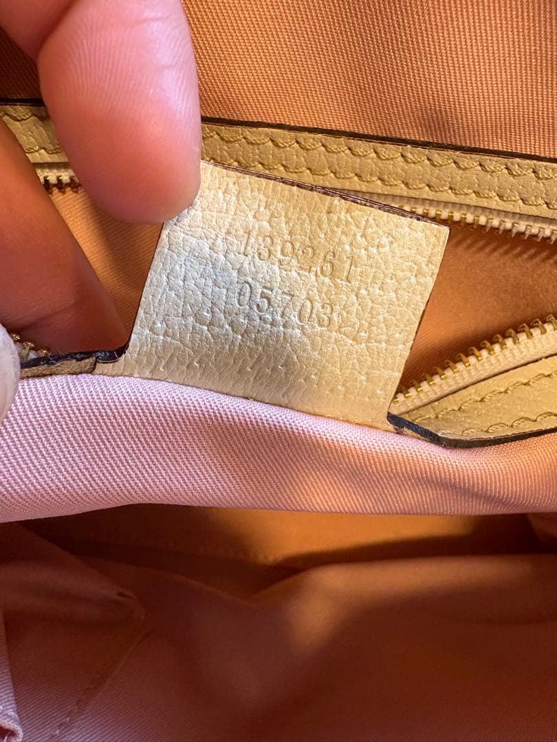 GUCCI シェリーライン ハンドバッグ ミニ ピンク チャーム付き