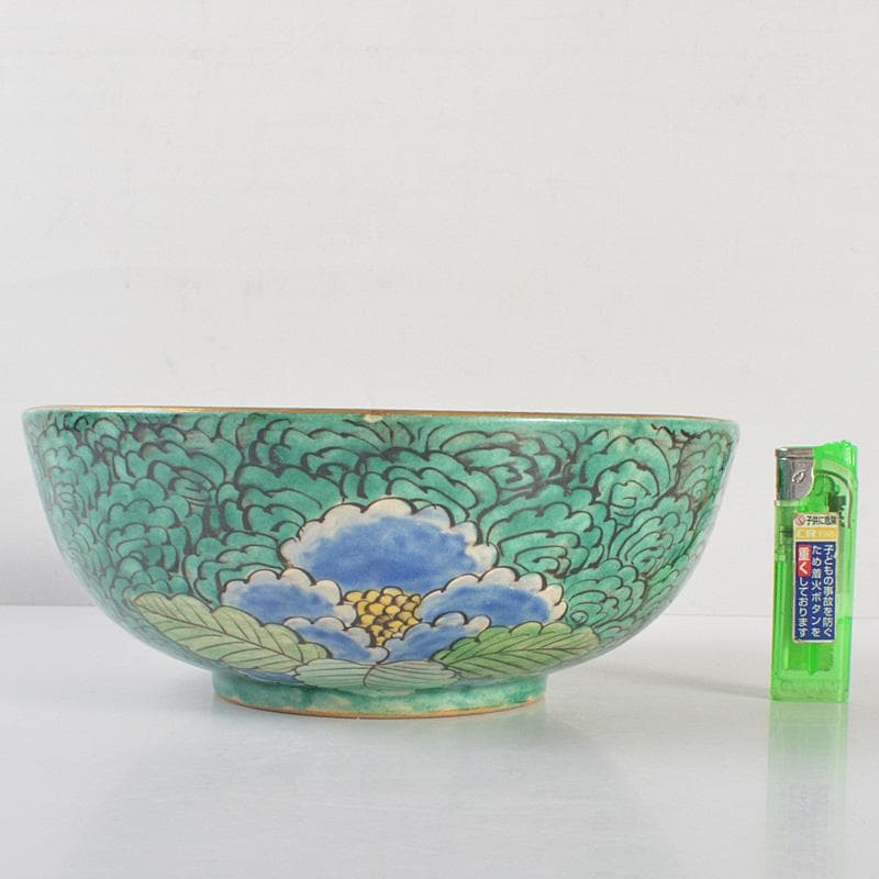 えびいち様専用 庄三造 赤絵 花鶴人物文 菓子器 鉢 時代