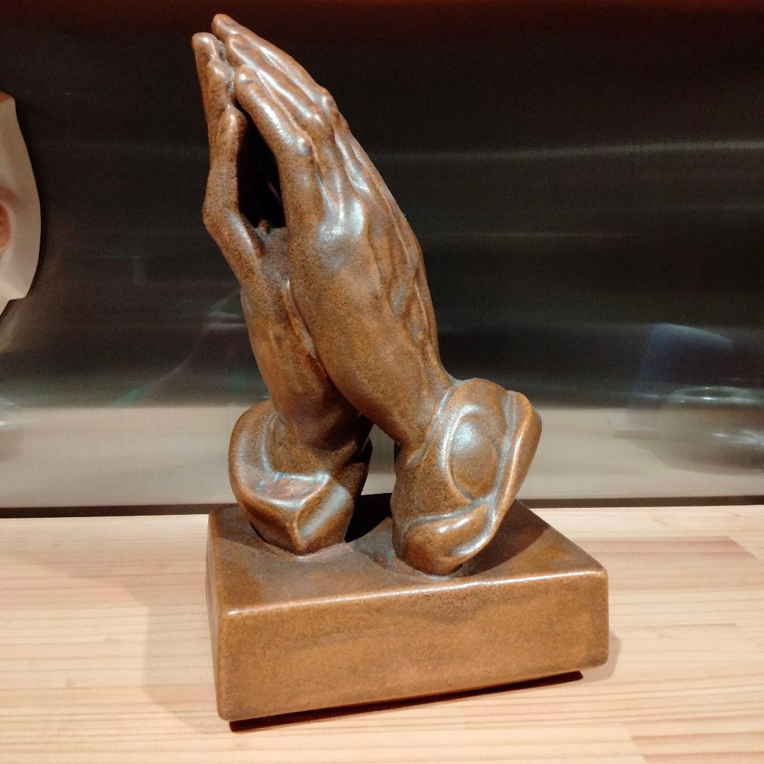 ビンテージ 祈り手 大 ハンド 手 オブジェ 置物 ミッドセンチュリー 3