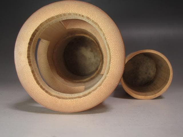 ☆ 黒田正玄 竹置筒花入 雲海 裏千家 十五代 鵬雲斎の花押☆x602