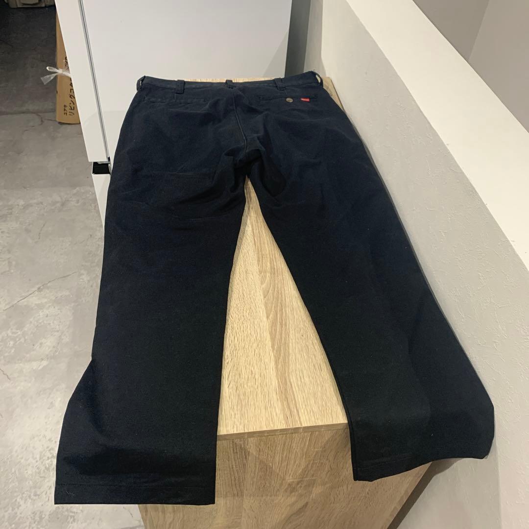 s.t531】Supreme 黒 ワークパンツ サイズ32 メンズ