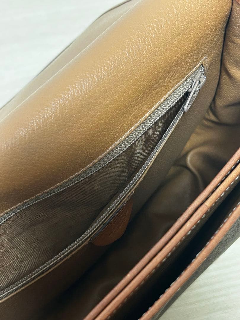 美品✨CELINE マカダム　セリーヌ ショルダーバッグ　茶/7