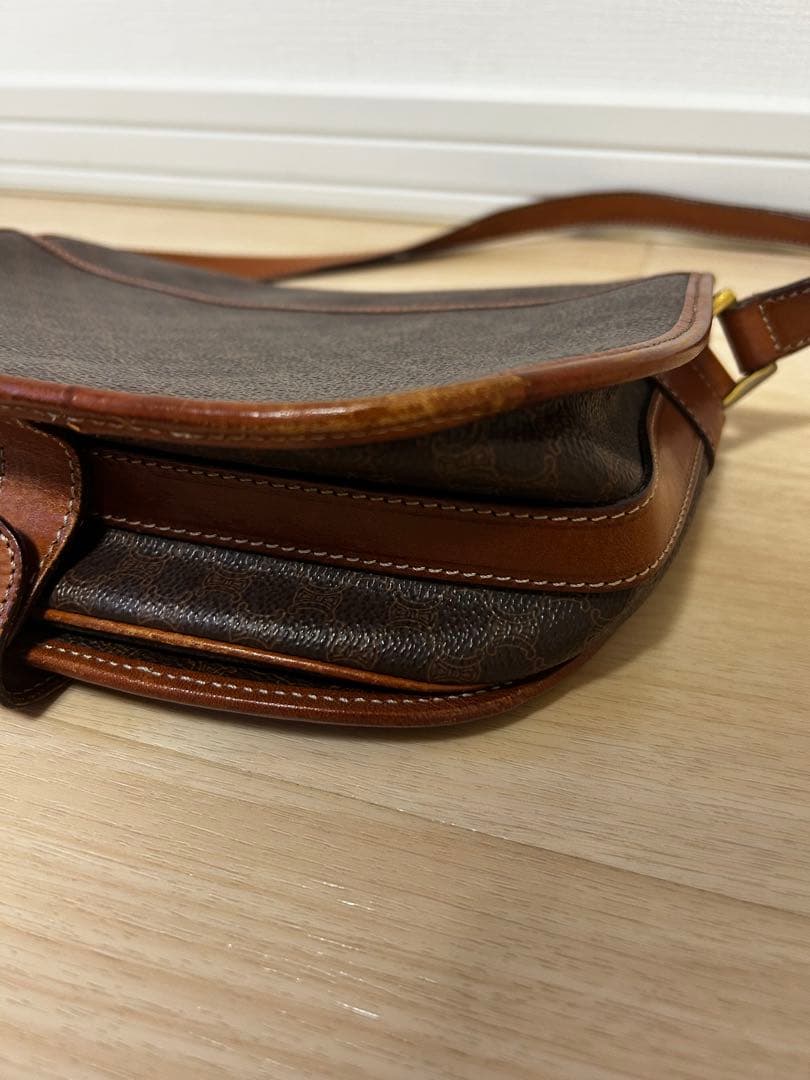 美品✨CELINE マカダム　セリーヌ ショルダーバッグ　茶/7