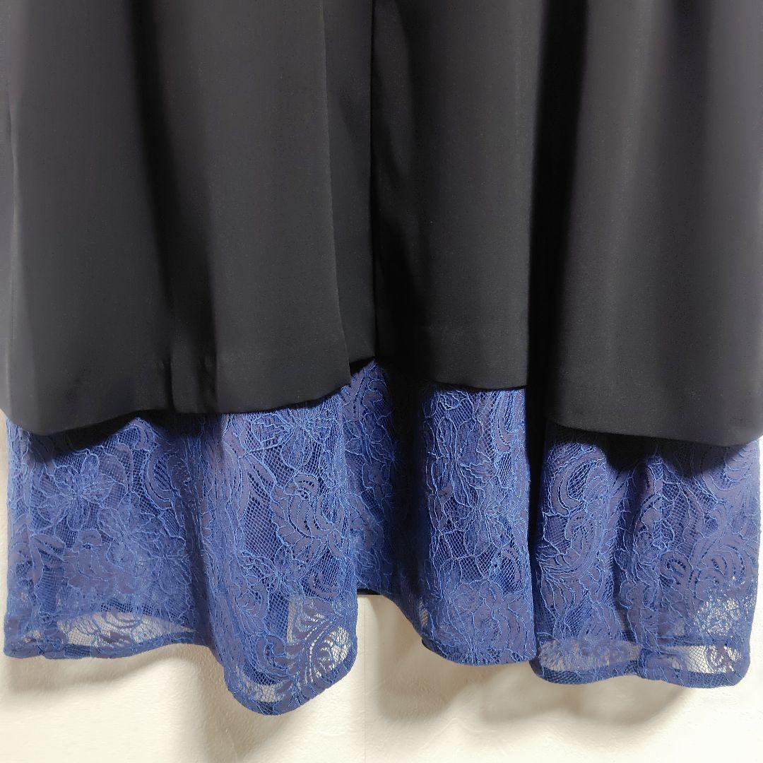 新品【Callarus】カラルス スタンドカラーレース切替デザインワンピース