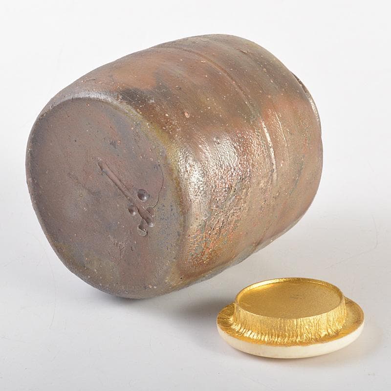 茶道具 備前焼 堀江祥山作 茶入 仕覆付 共箱 V 6684 - メルカリ