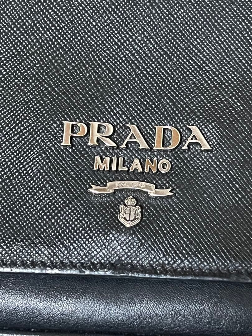 【美品✨】プラダ チェーンショルダーバッグ サフィアーノレザー 1BD144