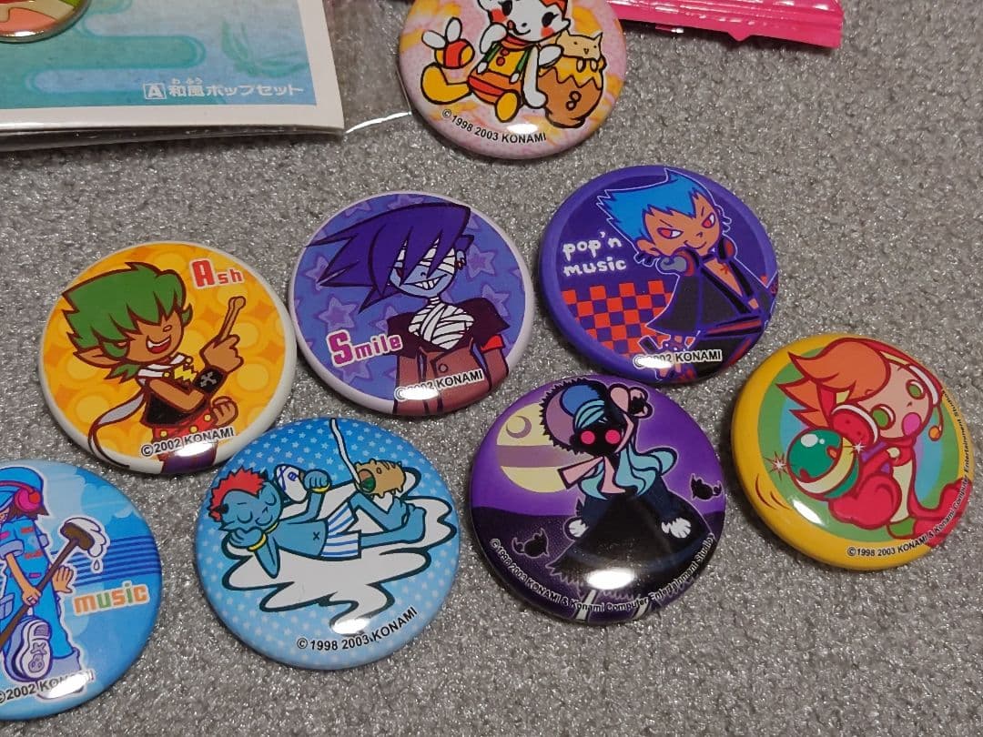ポップンミュージック pop’n music ピンバッジ 缶バッジ セット