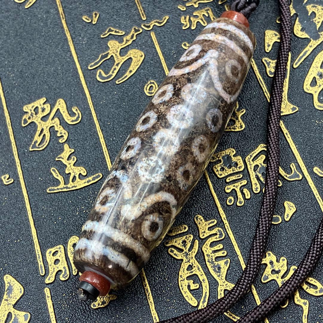 マニアおすすめ 一点物超大きい 紅朱砂 三十六眼天珠ネックレス 喜馬拉雅