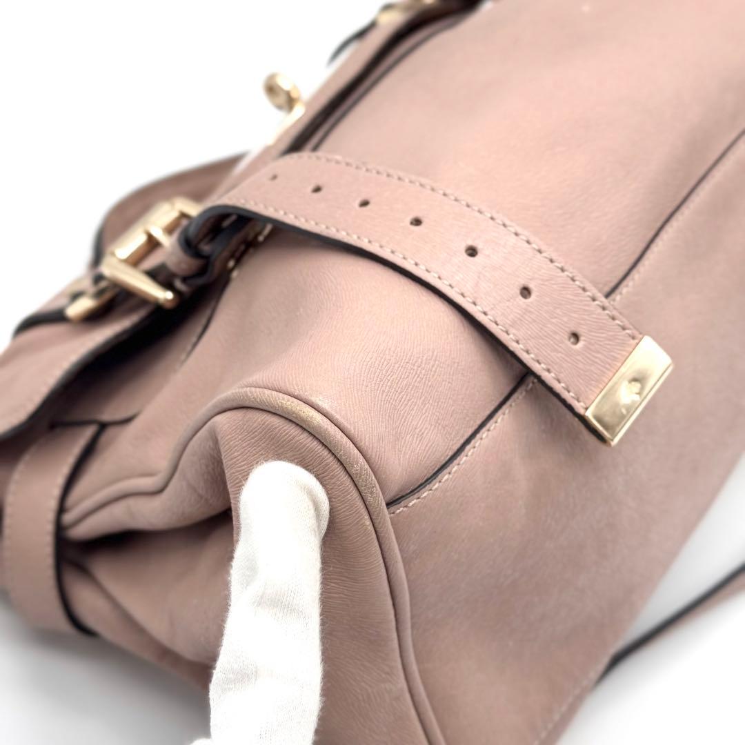 Mulberry アレクサ ショルダーバッグ 2way ブラウン サーモンピンク