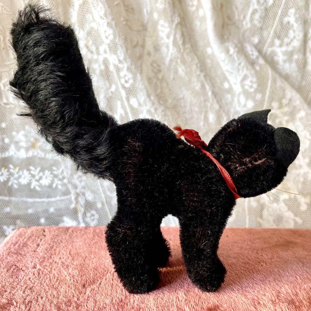 ハーマン黒猫ぬいぐるみ ドイツヴィンテージHERMANN 検フランス