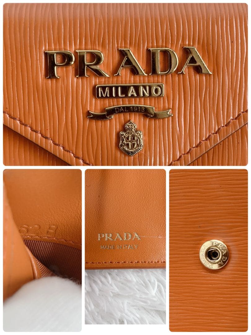 付属品✨FRID 付　プラダ　ヴィッテロムーブ　折り財布 1MH021 オレンジ