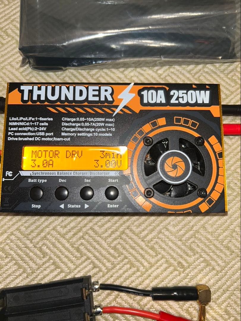 THUNDER 10A 250Wサンダー アダプター付 ミニ四駆 充電器の通販はau