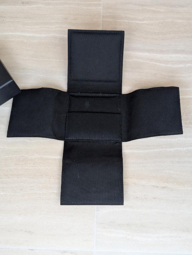 シャネル CHANEL アクセサリー入れ ケース 空箱 デニム地 ベロア 黒