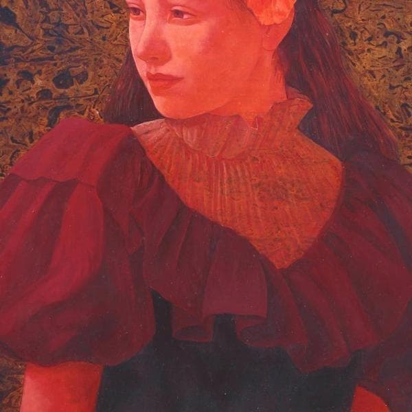 金子亨　タイトル「想」　F８号　油彩　額装　真作