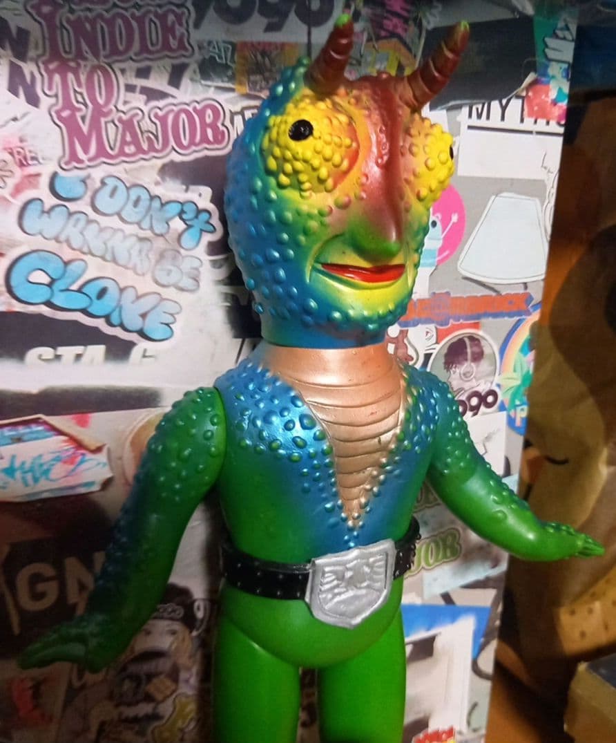 ライダー怪人スタンダードソフビ✨死神カメレオン✨初期個体✨貴重昭和レトロ✨激レア