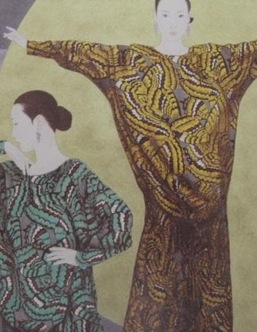 堀泰明、【蝶羽の衣】、希少な額装用画集より、新品額装付、状態良好