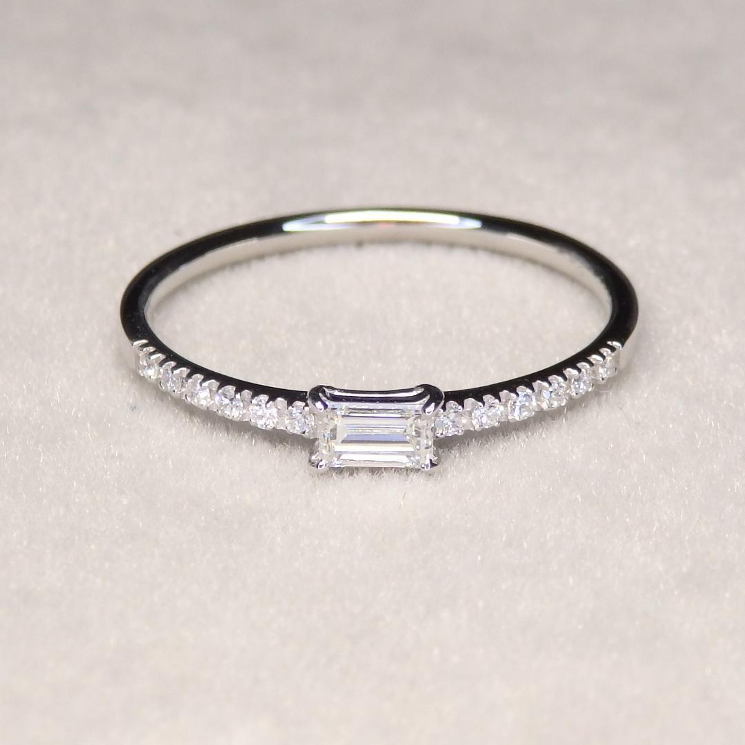 ダイヤモンド リング A6004 0.20ct プラチナPt 指輪 角ダイヤ