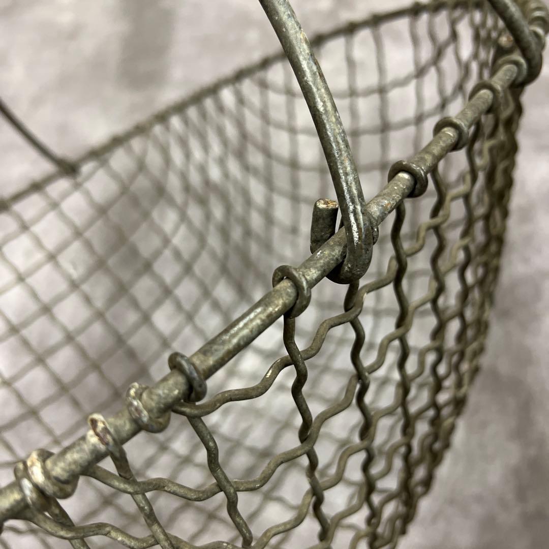 フランス アンティーク ワイヤーバスケット アイアン シャビーシック