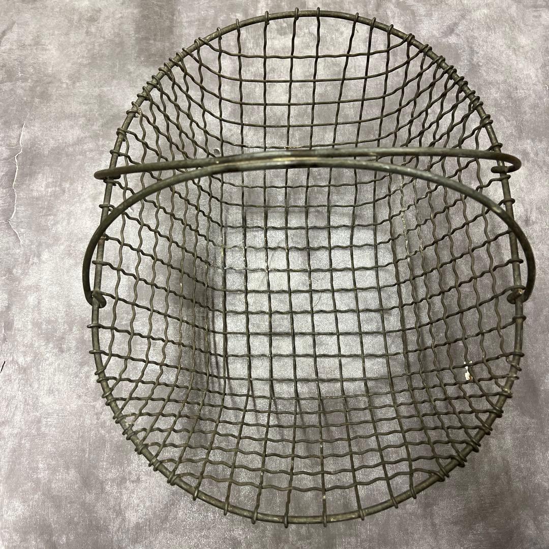 フランス アンティーク ワイヤーバスケット アイアン シャビーシック