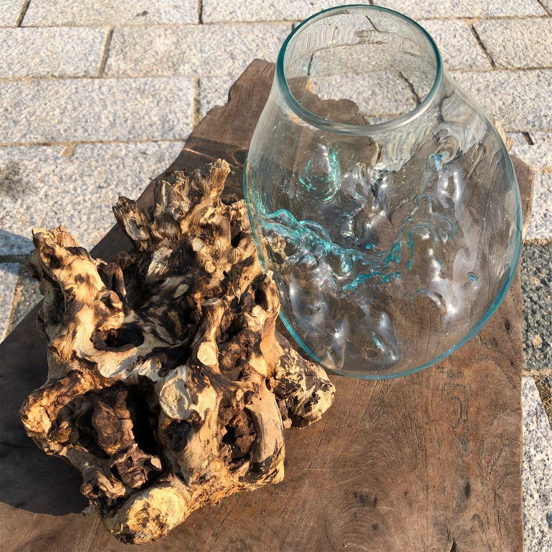 未使用美品☆由水常雄 破れガラス 被せガラス ぐい呑（切子、江戸切子