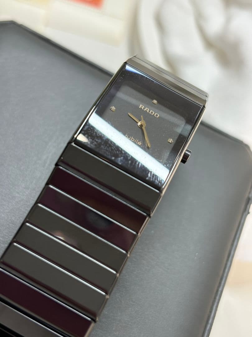 RADO jubila ブラック腕時計　ダイヤスター　不動