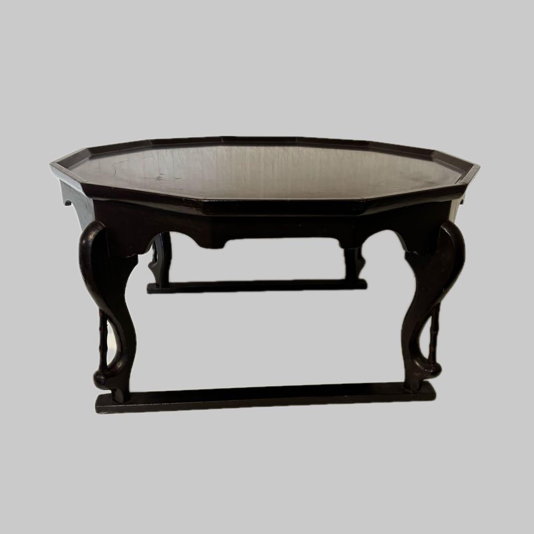 李朝家具 大型ソバン 67cm 十二角盆 木製 時代 テーブル 李朝家具