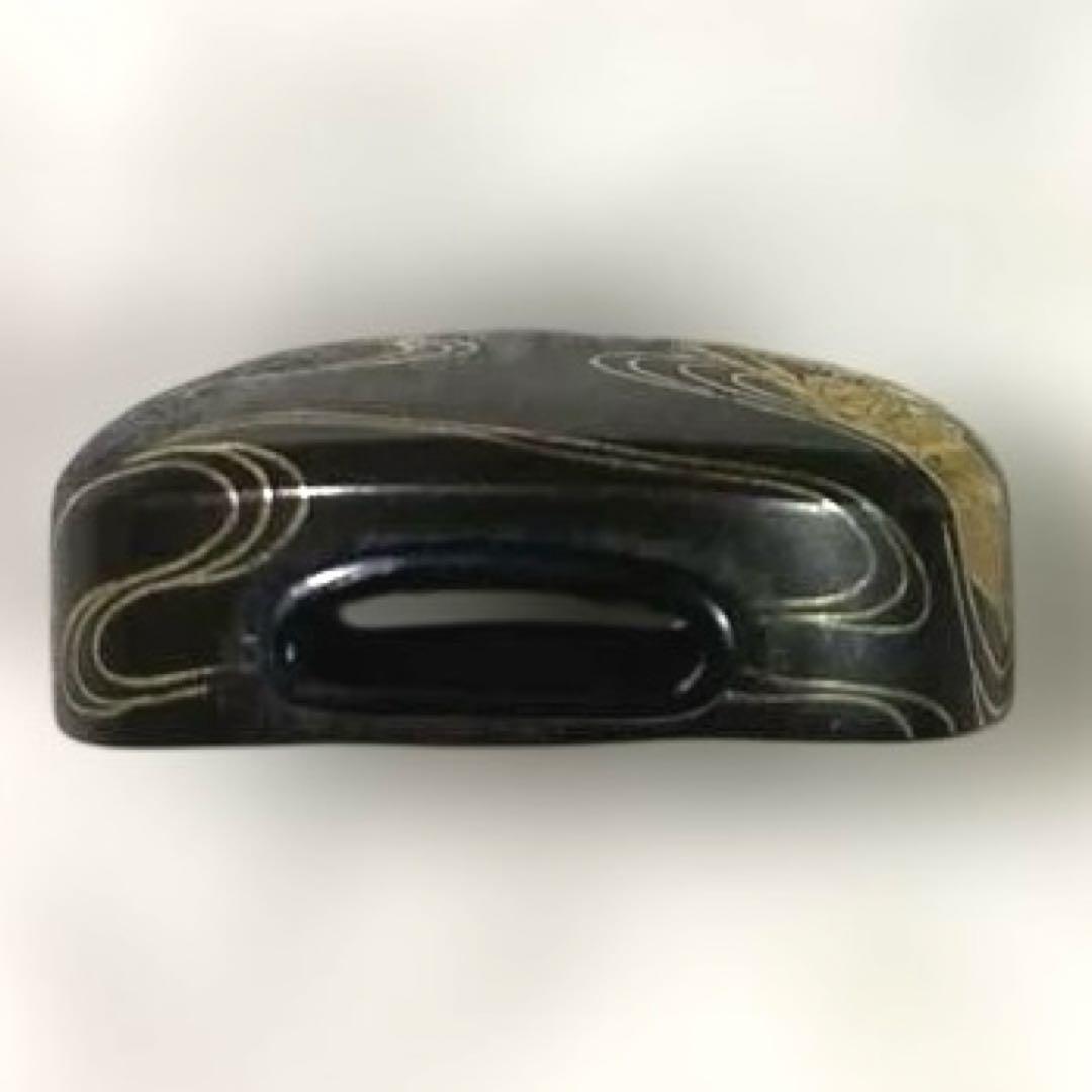 B-68 縁頭　金象嵌　武具　刀装具　骨董品　日本　時代物　美術品　工芸品