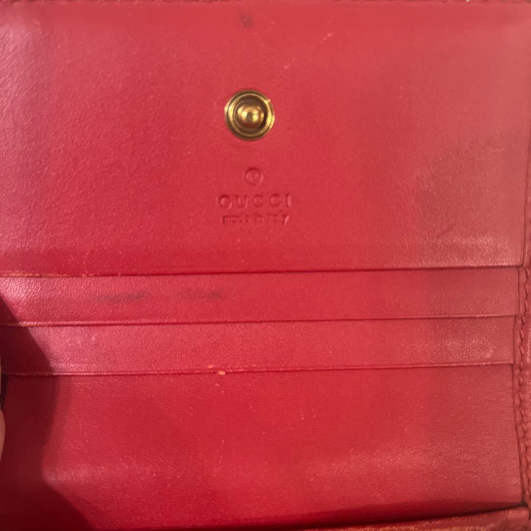 【あんしん鑑定】【限定価格】Gucci チェリー装飾 二つ折り財布